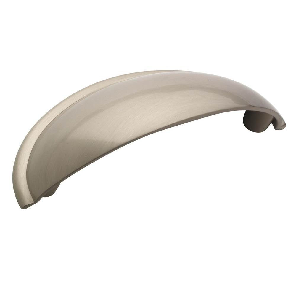 Amerock - Cup Pulls 2-1/2 in (64 mm) Center-to-Center Satin Nickel Cabinet Cup Pull - Satin Nickel