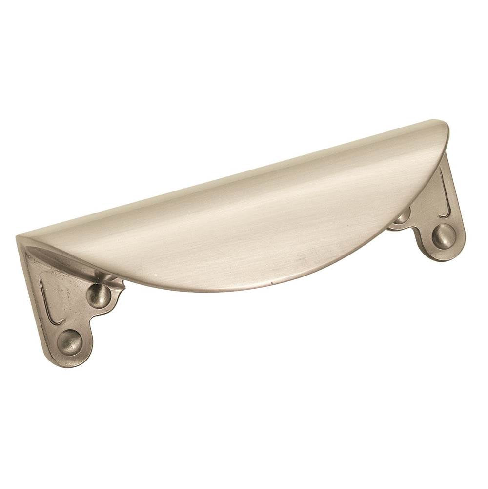 Amerock - Inspirations 3 in (76 mm) Center-to-Center Satin Nickel Cabinet Cup Pull - Satin Nickel