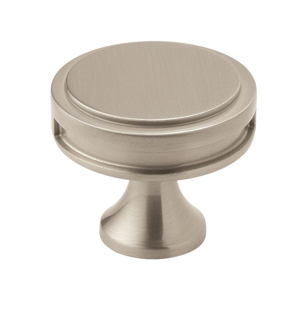 Amerock - Oberon 1-3/8 in (35 mm) Diameter Satin Nickel Cabinet Knob - Satin Nickel