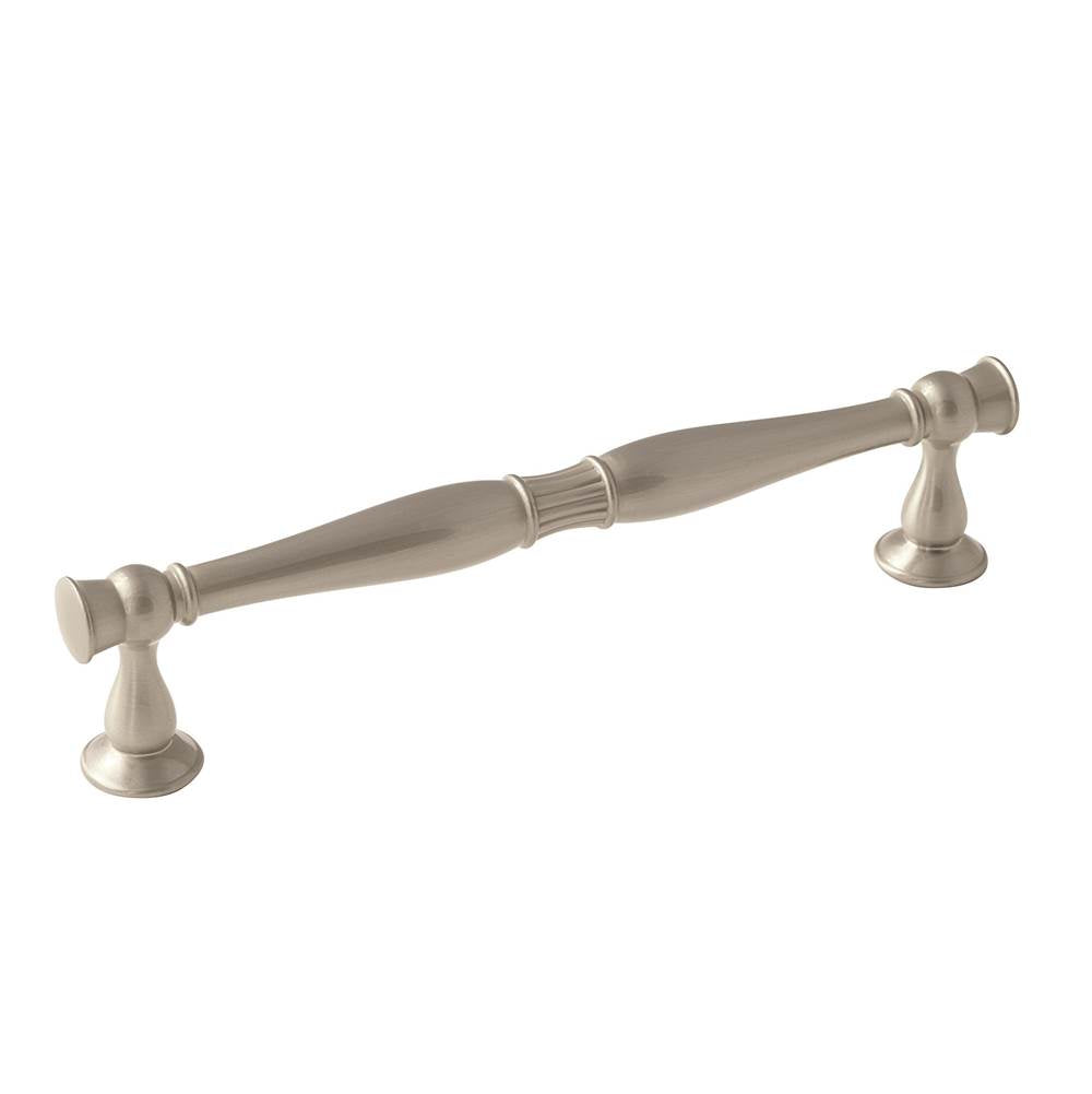 Amerock - Crawford 6-5/16 in (160 mm) Center-to-Center Satin Nickel Cabinet Pull - Satin Nickel
