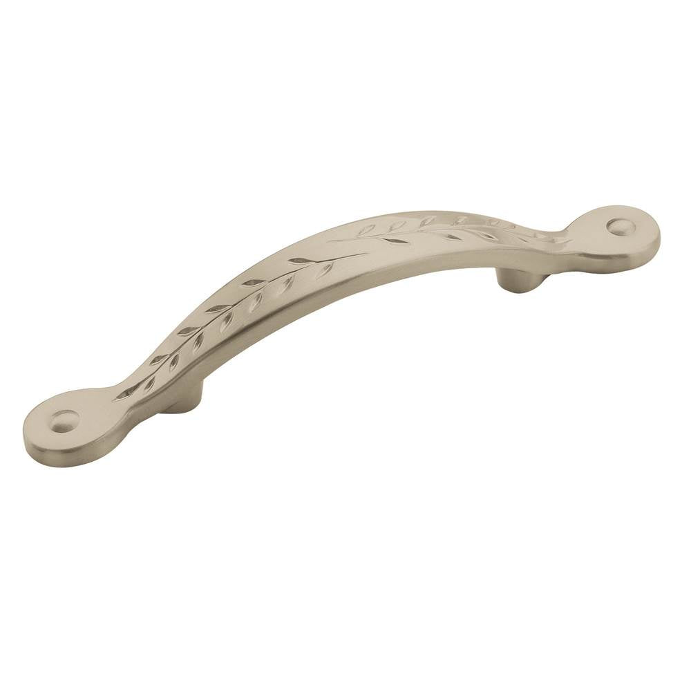 Amerock - Nature''s Splendor 3 in (76 mm) Center-to-Center Satin Nickel Cabinet Pull - Satin Nickel