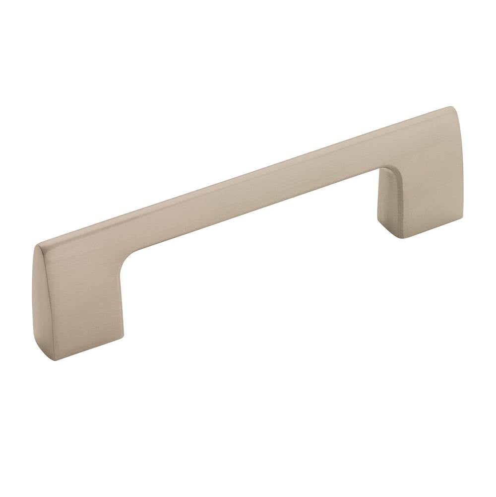 Amerock - Riva 3-3/4 in (96 mm) Center-to-Center Satin Nickel Cabinet Pull - Satin Nickel