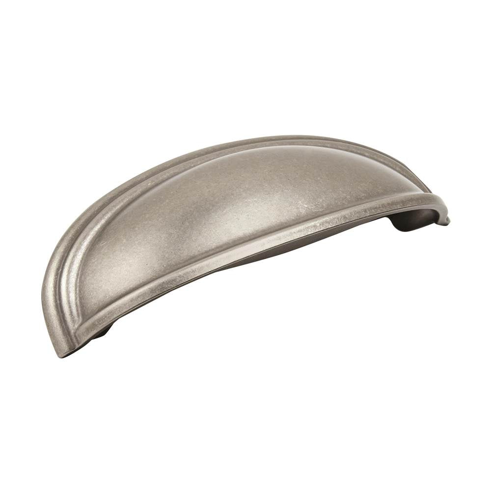 Amerock - Ashby 4 in (102 mm) and 3 in (76 mm) Center-to-Center Weathered Nickel Cabinet Cup Pull - Weathered Nickel