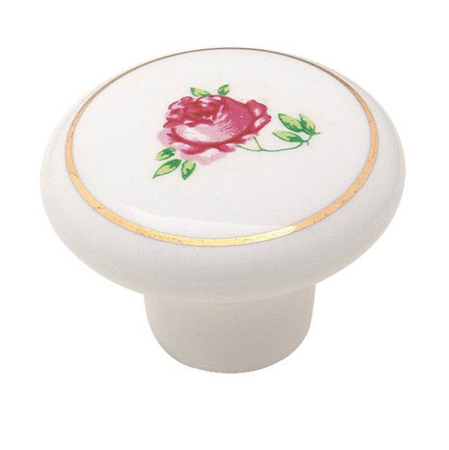 Amerock - Allison Value 1-1/2 in (38 mm) Diameter White Cabinet Knob - White