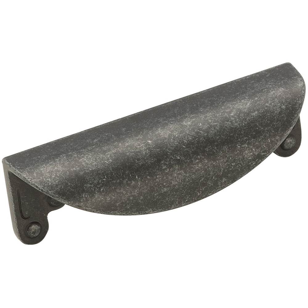 Amerock - Inspirations 3 in (76 mm) Center-to-Center Wrought Iron Dark Cabinet Cup Pull - Wrought Iron Dark