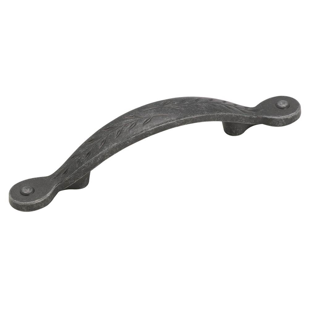 Amerock - Nature''s Splendor 3 in (76 mm) Center-to-Center Wrought Iron Dark Cabinet Pull - Wrought Iron Dark