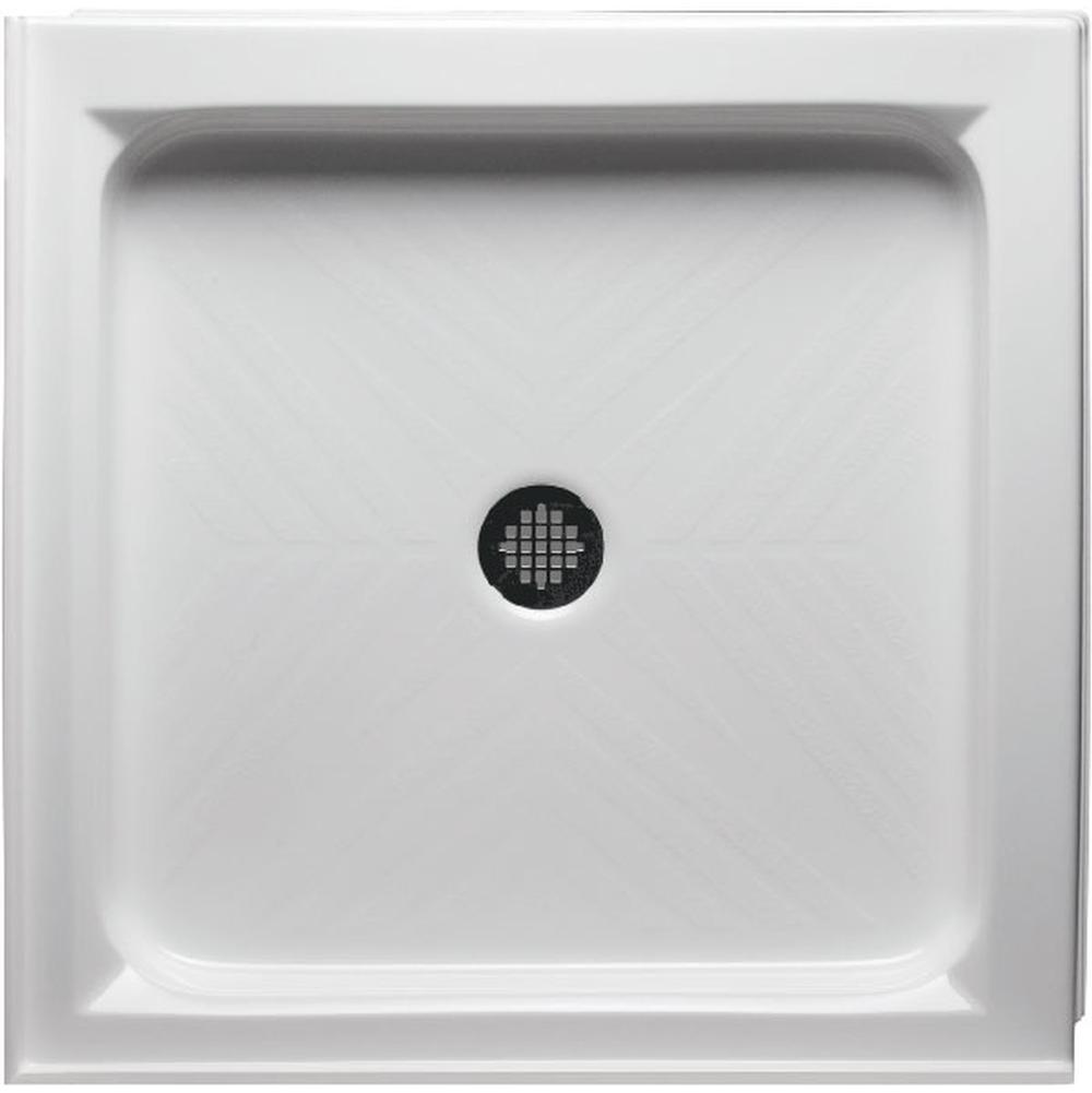 Americh - 36'' x 36'' Double Threshold DS Base w/Channel Drain - White - White