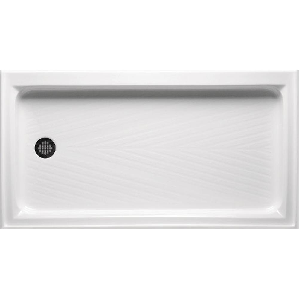 Americh - 60'' x 36'' End Drain Right DS Base w/Channel Drain - White - White