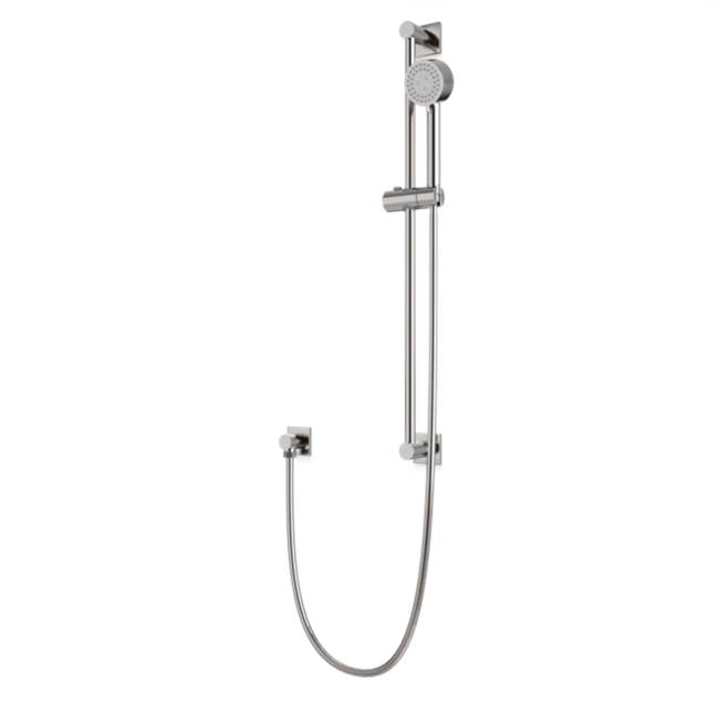Artos - Square & Round Slidebar Kit with Separate Water Outlet and Multifunction Hand Shower Brushed Nickel