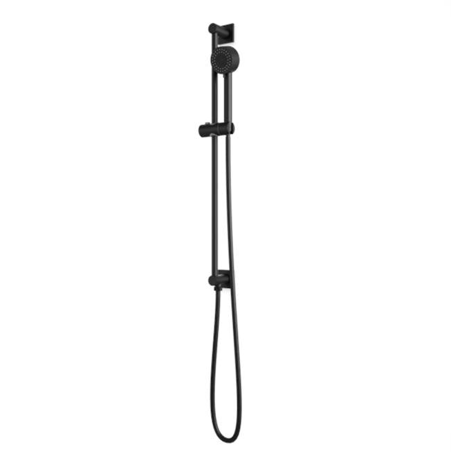 Artos - Square & Round Slidebar Kit with Integrated Water Outlet and Multifunction Hand Shower Matte Black