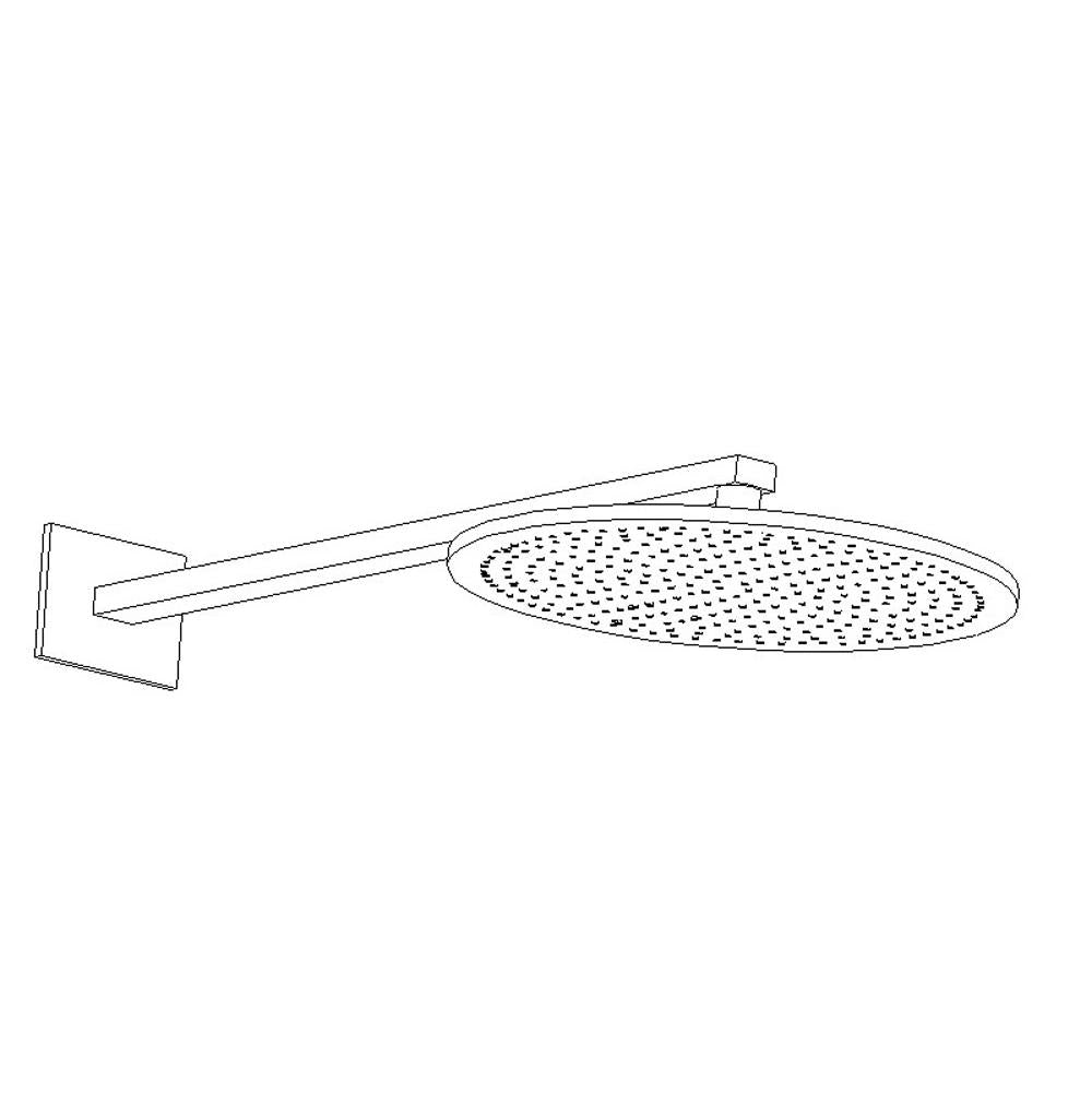 Artos - R+S 12'' Shower Rainhead Wall Mount, Chrome - Chrome
