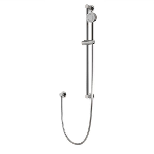 Artos - Round Slidebar Kit with Separate Water Outlet and Multifunction Hand Shower Brushed Nickel