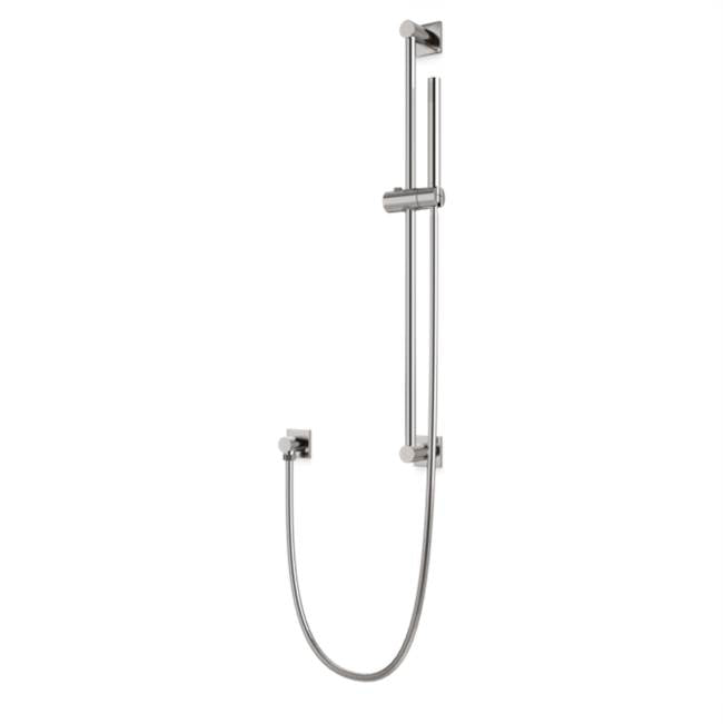 Artos - Square Slidebar Kit with Separate Water Outlet and Microphone Hand Shower Brushed Nickel