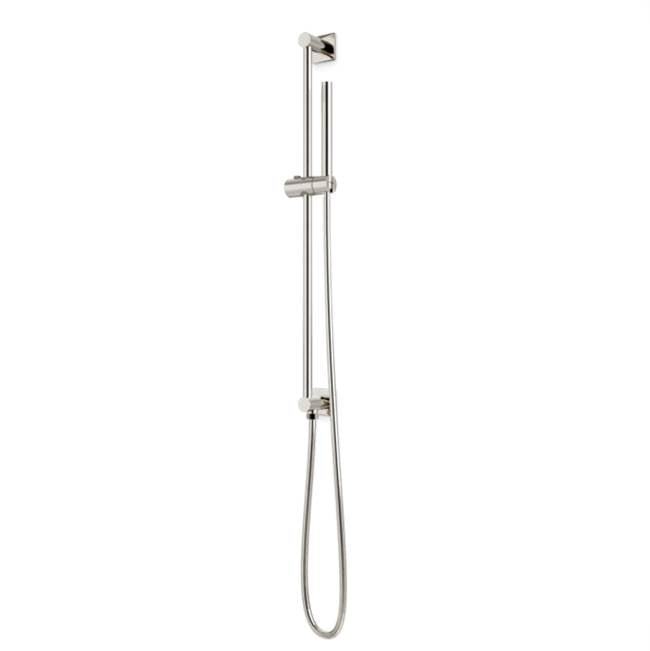 Artos - Square Slidebar Kit with Integrated Water Outlet and Microphone Hand Shower Polished Nickel