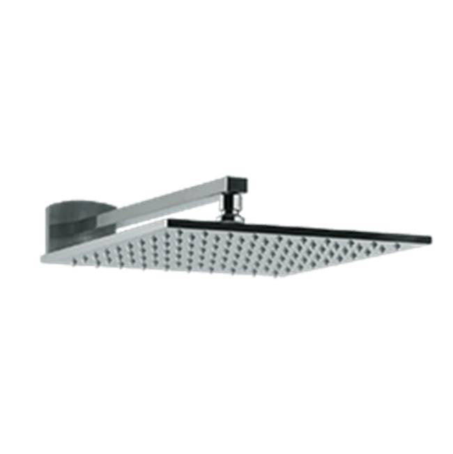 Artos - 12'' Shower Rainhead Wall Mount, Safire Black - Black