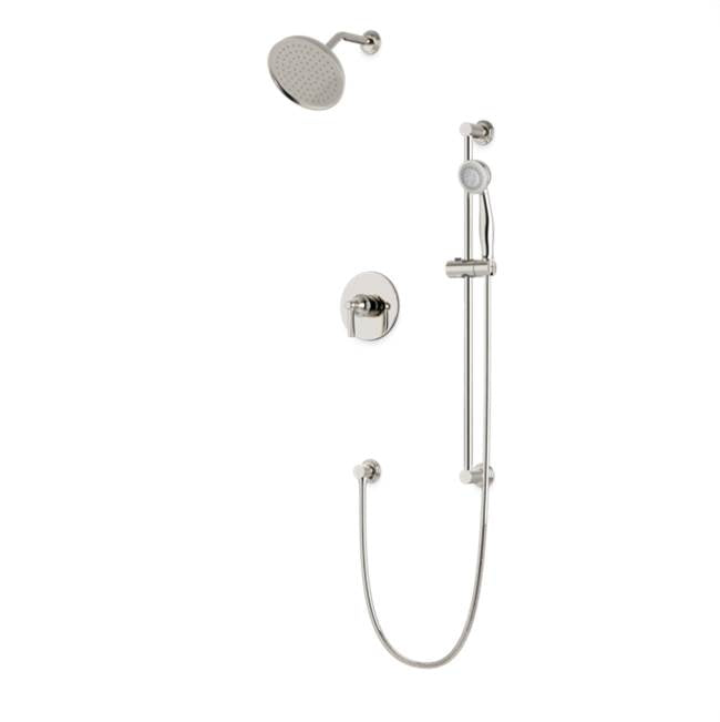 Artos - Classic 2-Way Pressure Balance Shower Trim Kit with Hand Held Shower on Slide Bar with Separate Water Outlet Polished Nickel