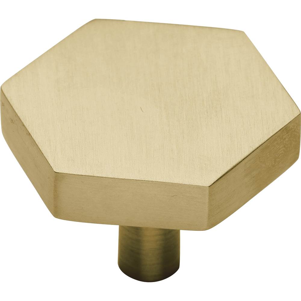 Ashley Norton - Modern Hex Cabinet Knob - Satin Brass