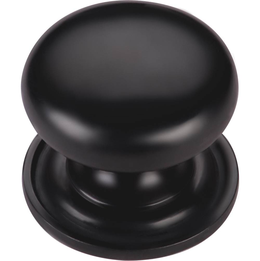 Ashley Norton - Round Cabinet Knob on Rose - Black
