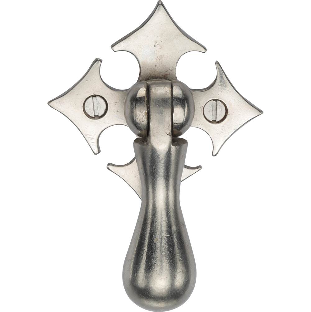 Ashley Norton - Drop Pull on Gothic Plate - White Bronze