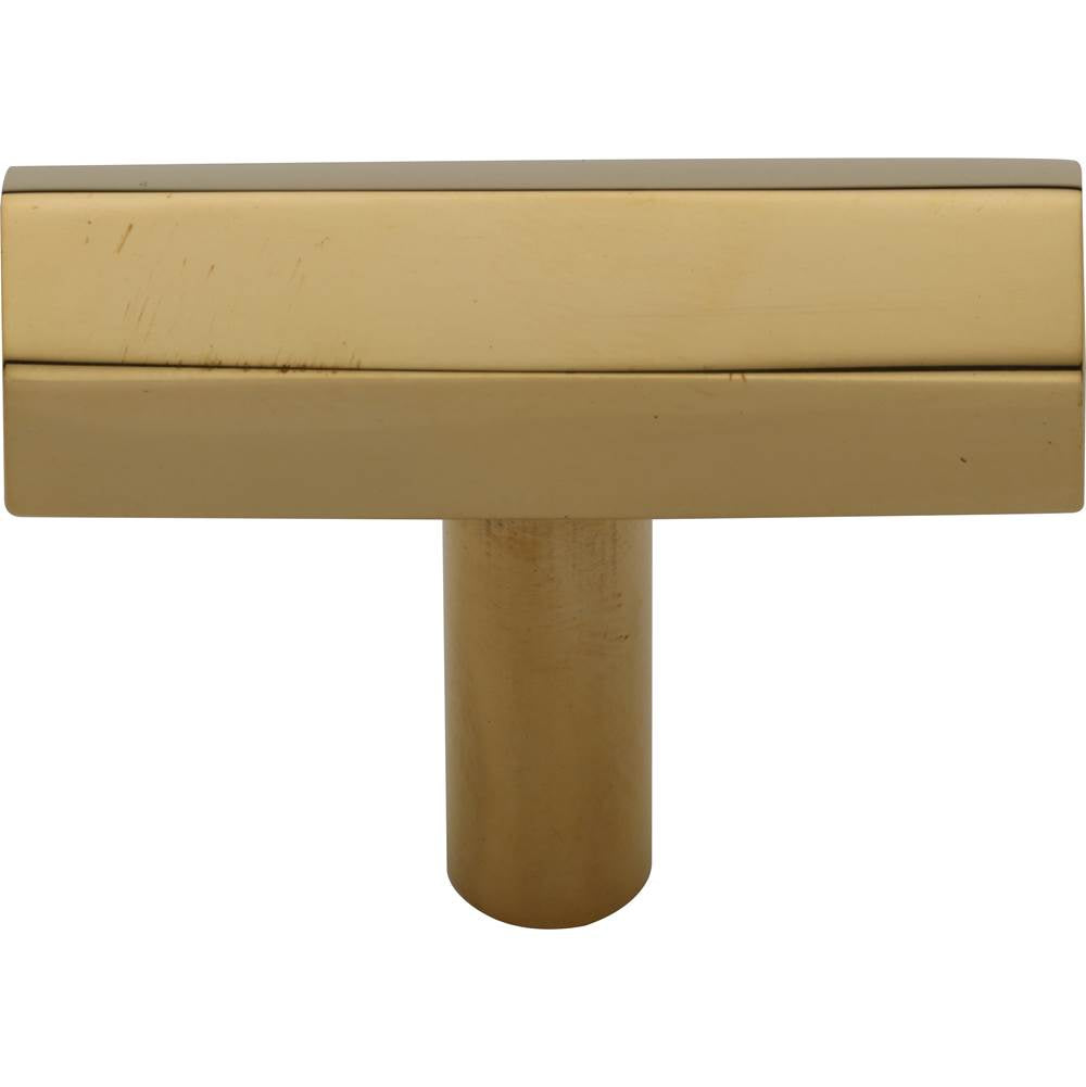 Ashley Norton - Hex Modern T Cabinet Pull - Unlacquered Brass