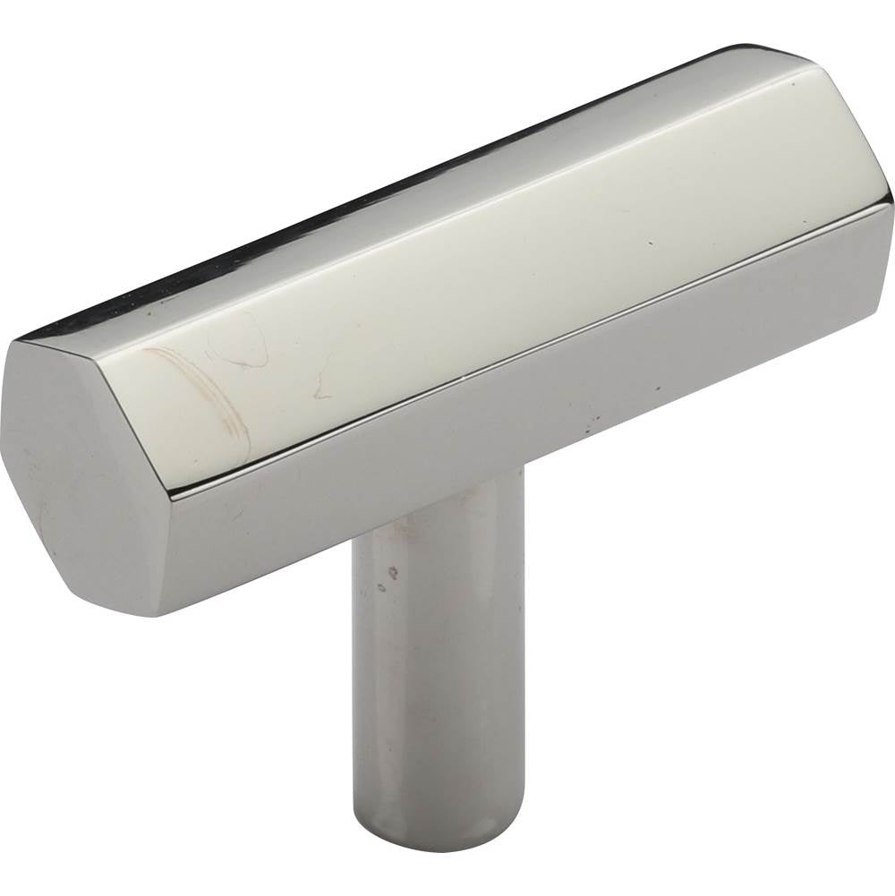 Ashley Norton - Hex Modern T Cabinet Pull - Polished Nickel