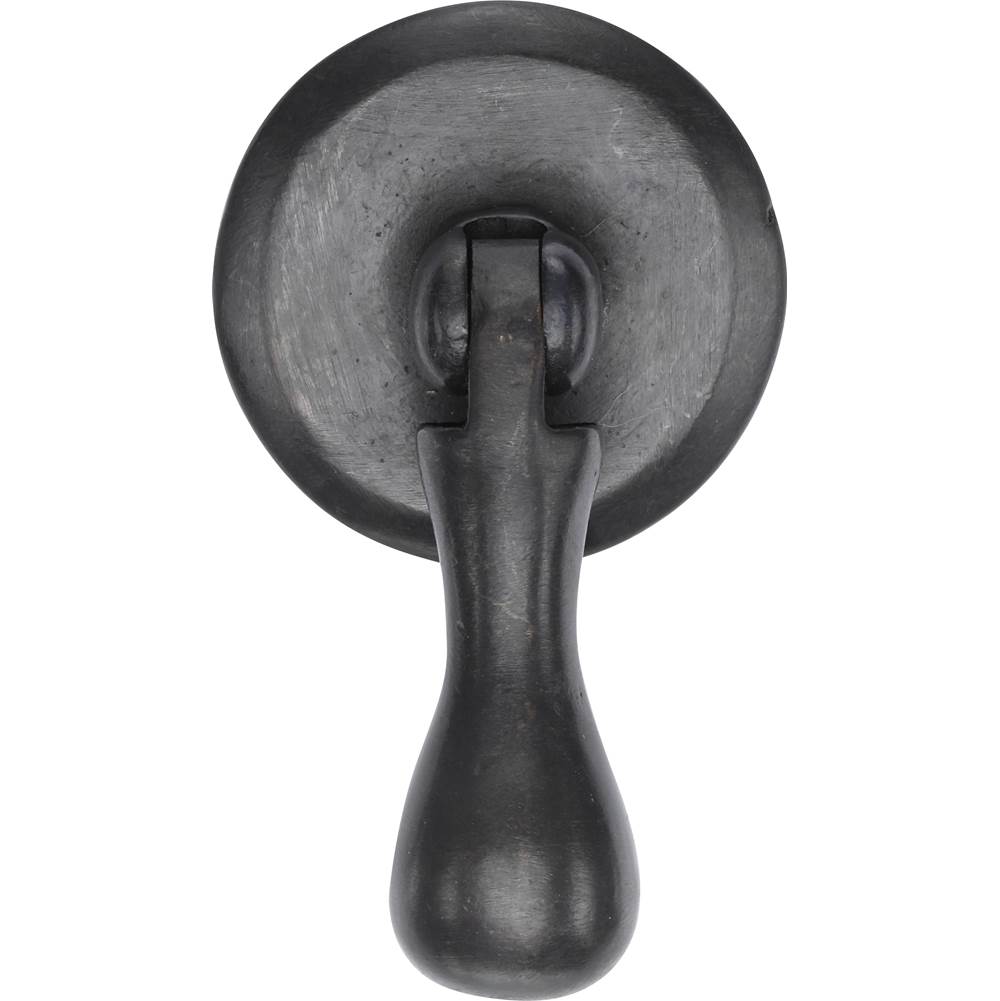Ashley Norton - Drop Pull on Round Plate - Dark Bronze
