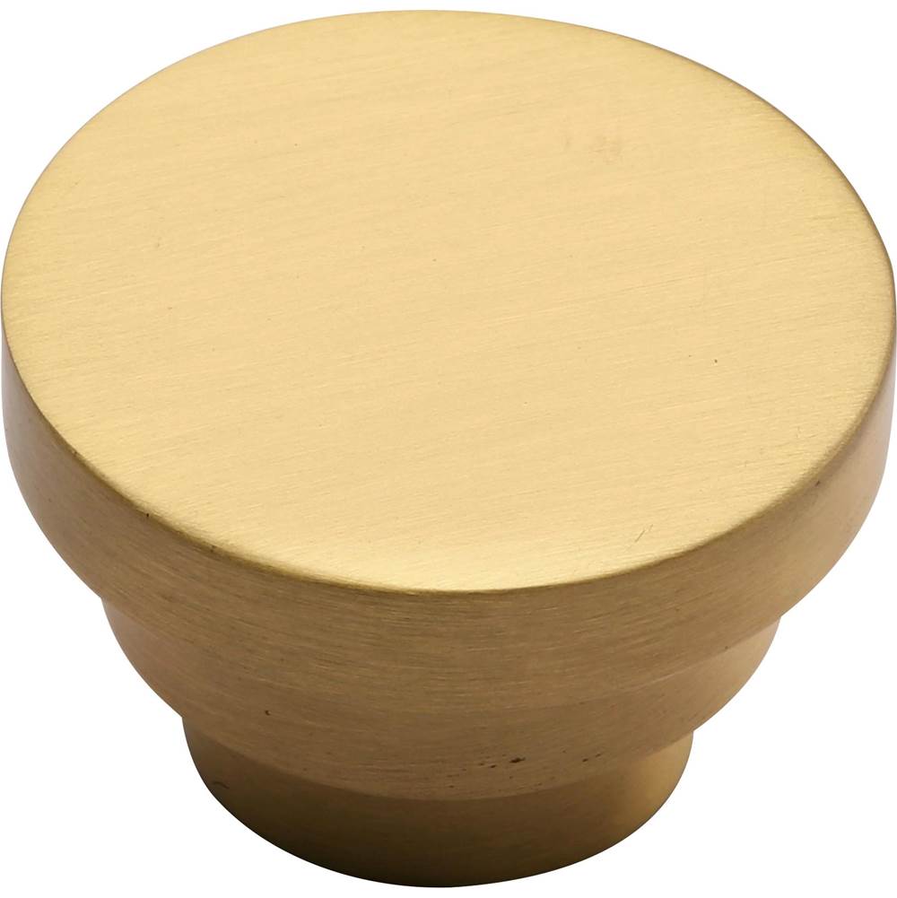 Ashley Norton - Round Step Cabinet Knob - Satin Brass