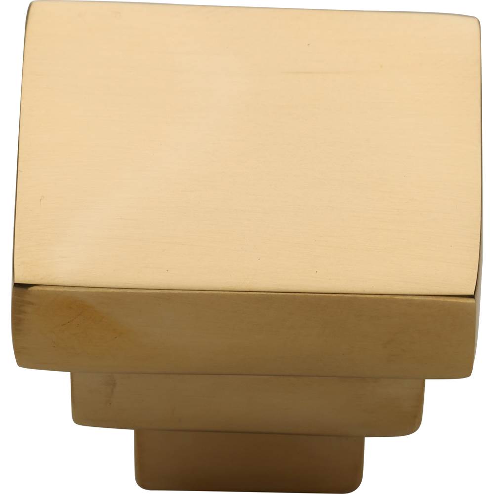 Ashley Norton - Square Step Cabinet Knob - Unlacquered Brass