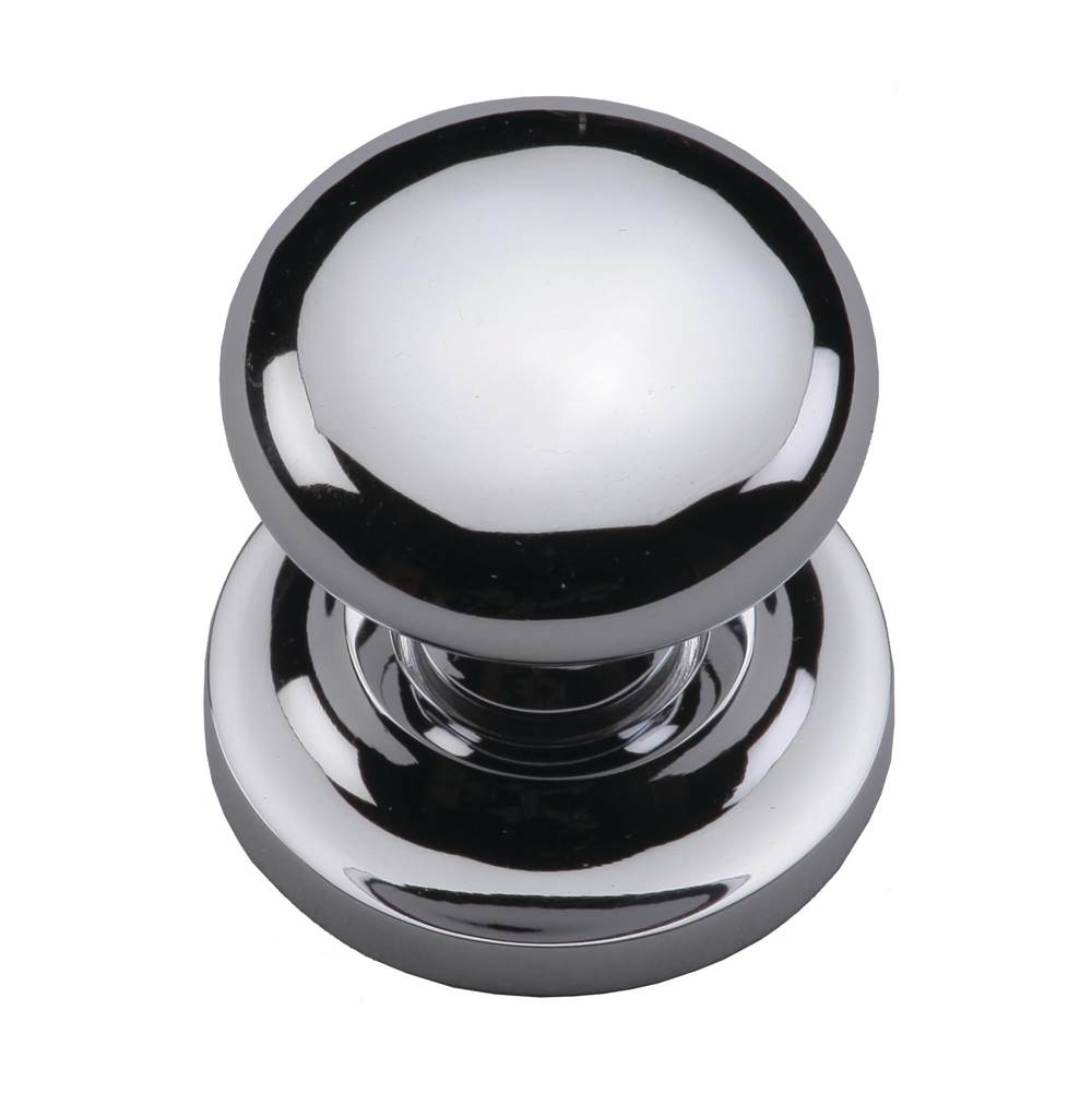 Ashley Norton - Round Cabinet Knob on Rose - Polished Chrome
