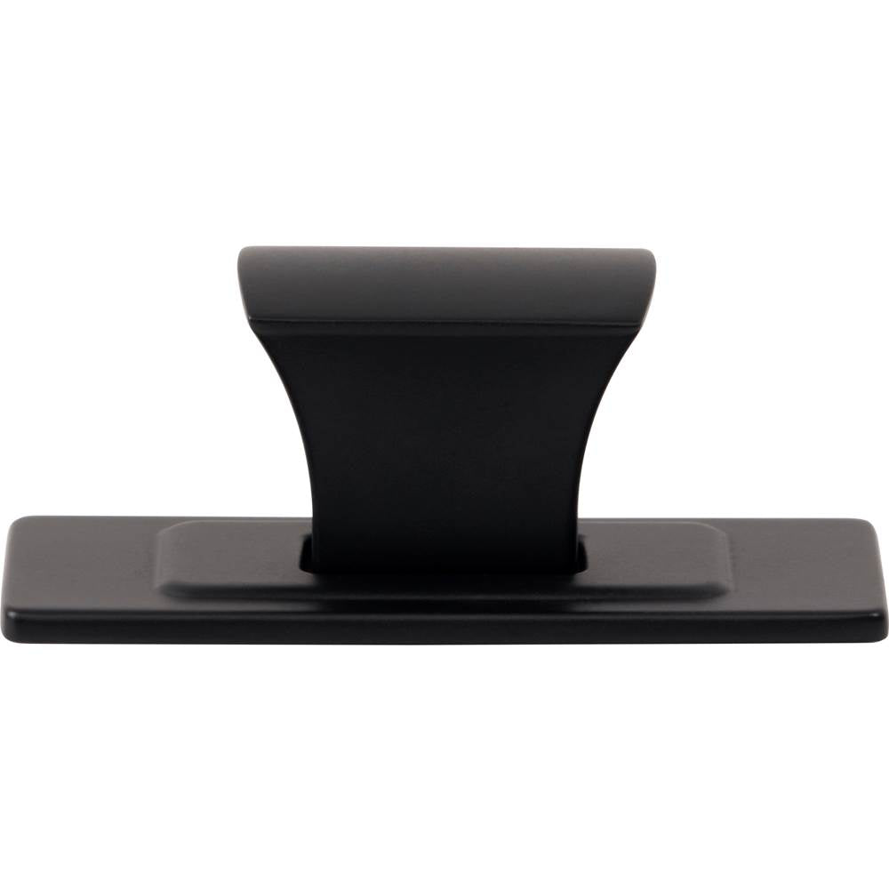 Atlas - Zander Knob and Backplate 1 1/4 Inch Matte Black - Matte Black