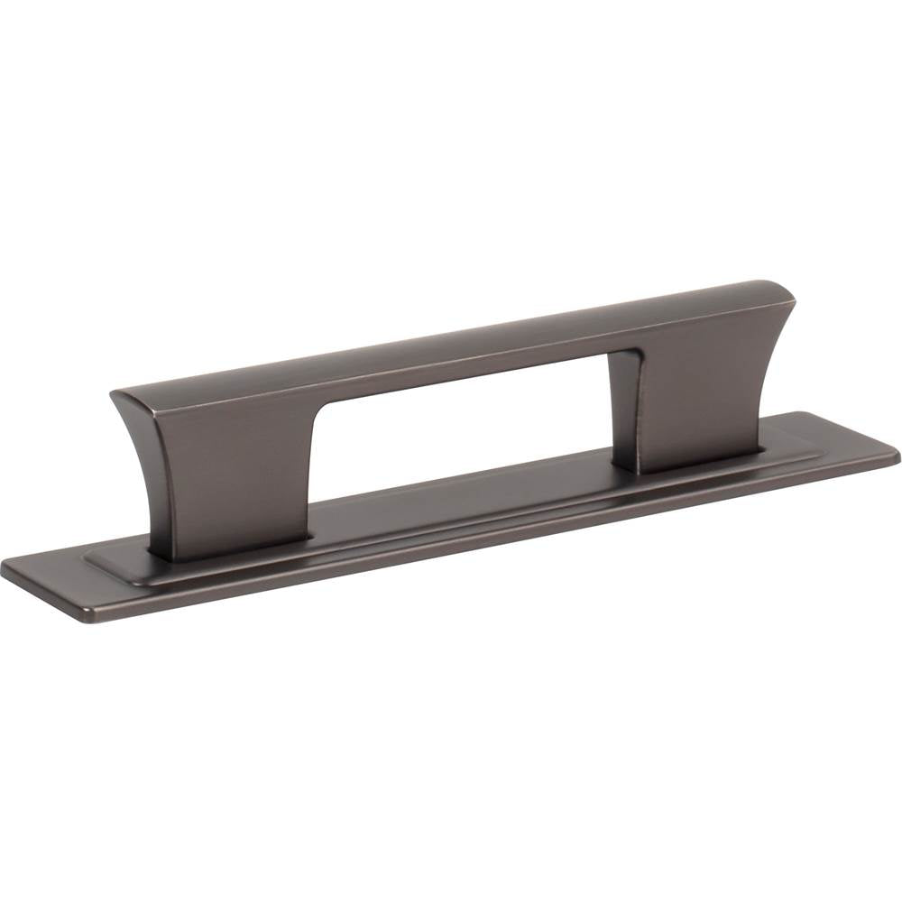 Zander Pull and Backplate 3 3/4 Inch (c-c) Matte Black