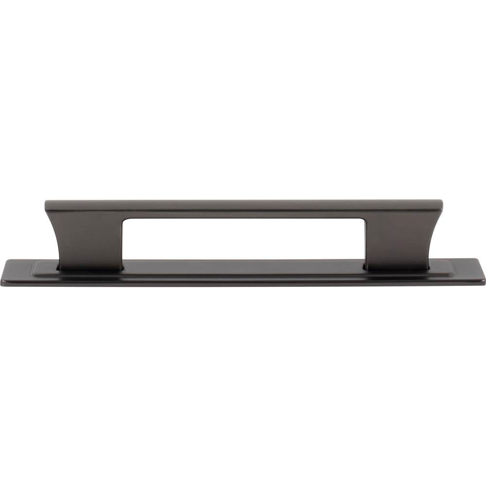Atlas - Zander Pull and Backplate 5 1/16 Inch (c-c) Slate - Slate