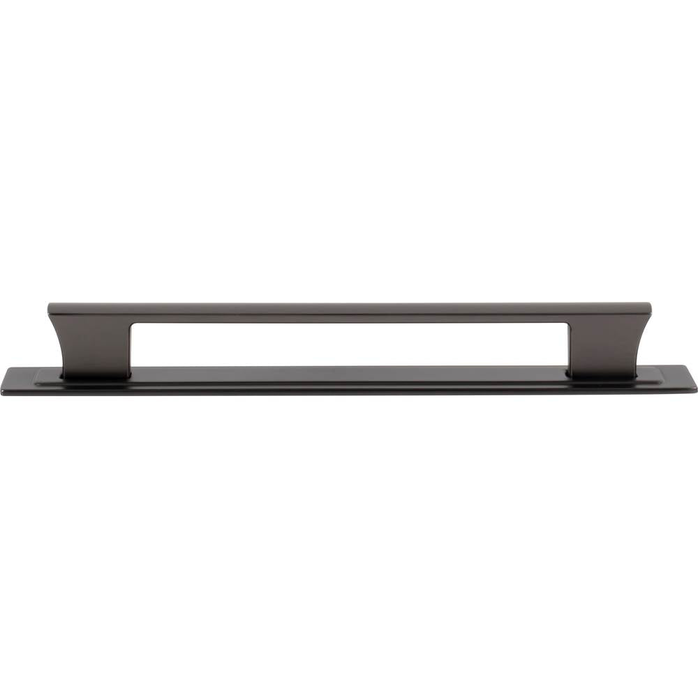 Atlas - Zander Pull and Backplate 7 9/16 Inch (c-c) Slate - Slate