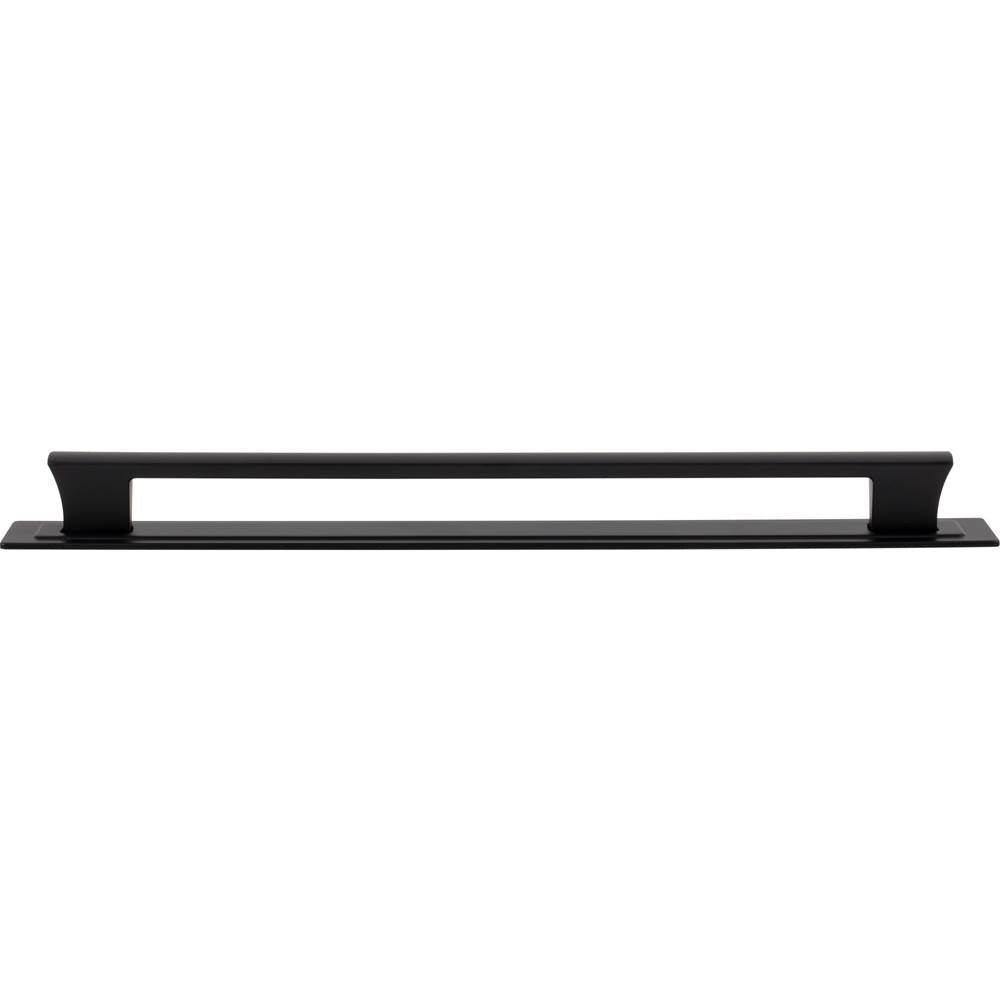 Atlas - Zander Pull and Backplate 12 Inch (c-c) Matte Black - Matte Black