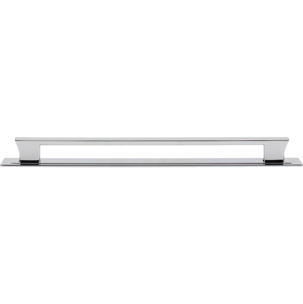 Atlas - Zander Pull and Backplate 12 Inch (c-c) Polished Chrome - Polished Chrome