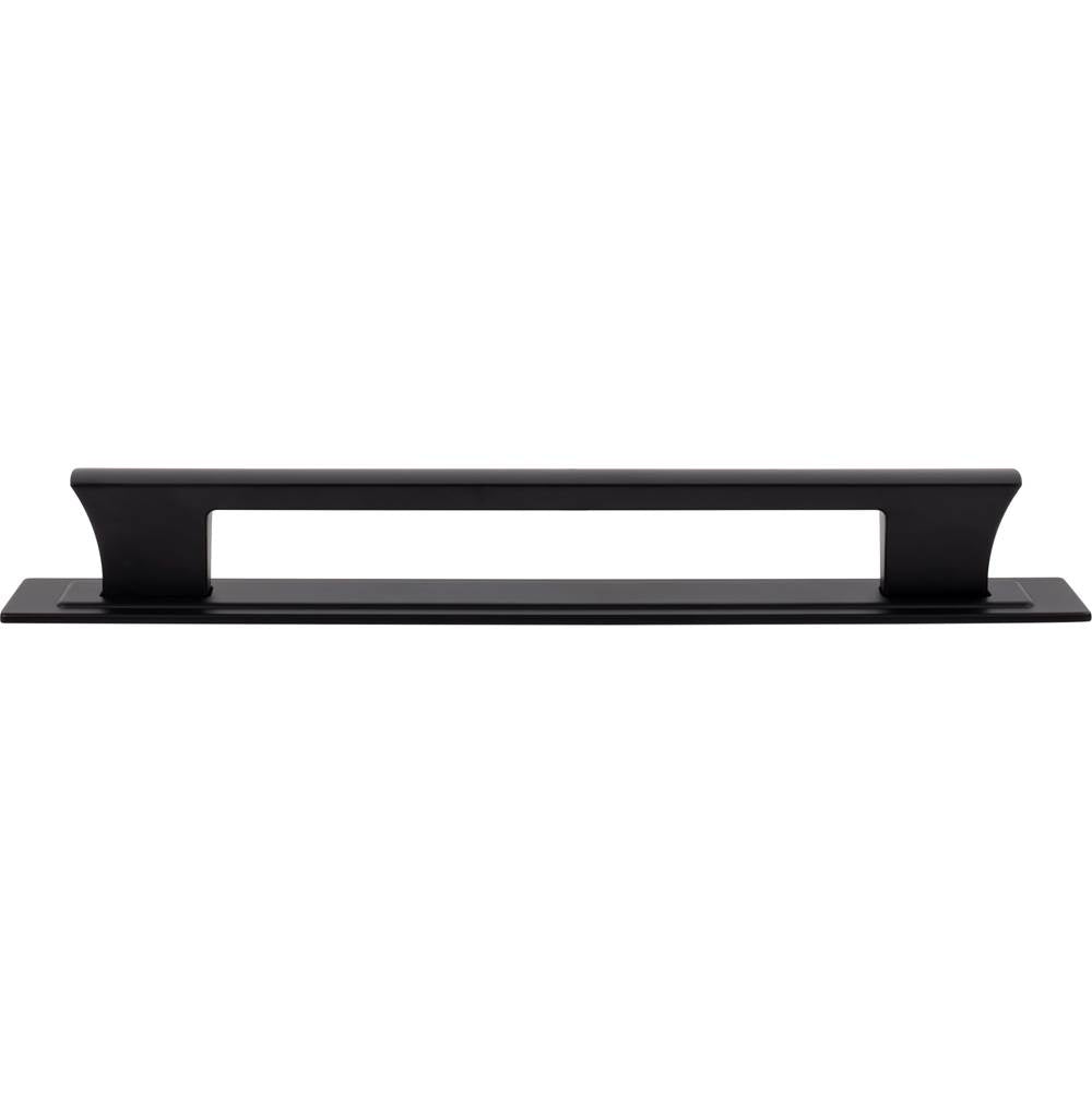 Atlas - Zander App Pull and Backplate 12 Inch (c-c) Matte Black - Matte Black