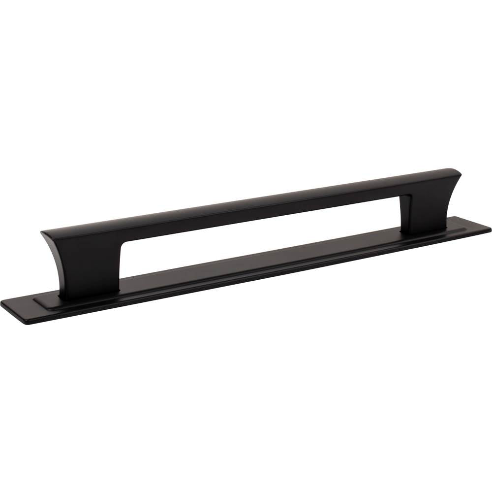 Zander App Pull and Backplate 12 Inch (c-c) Matte Black