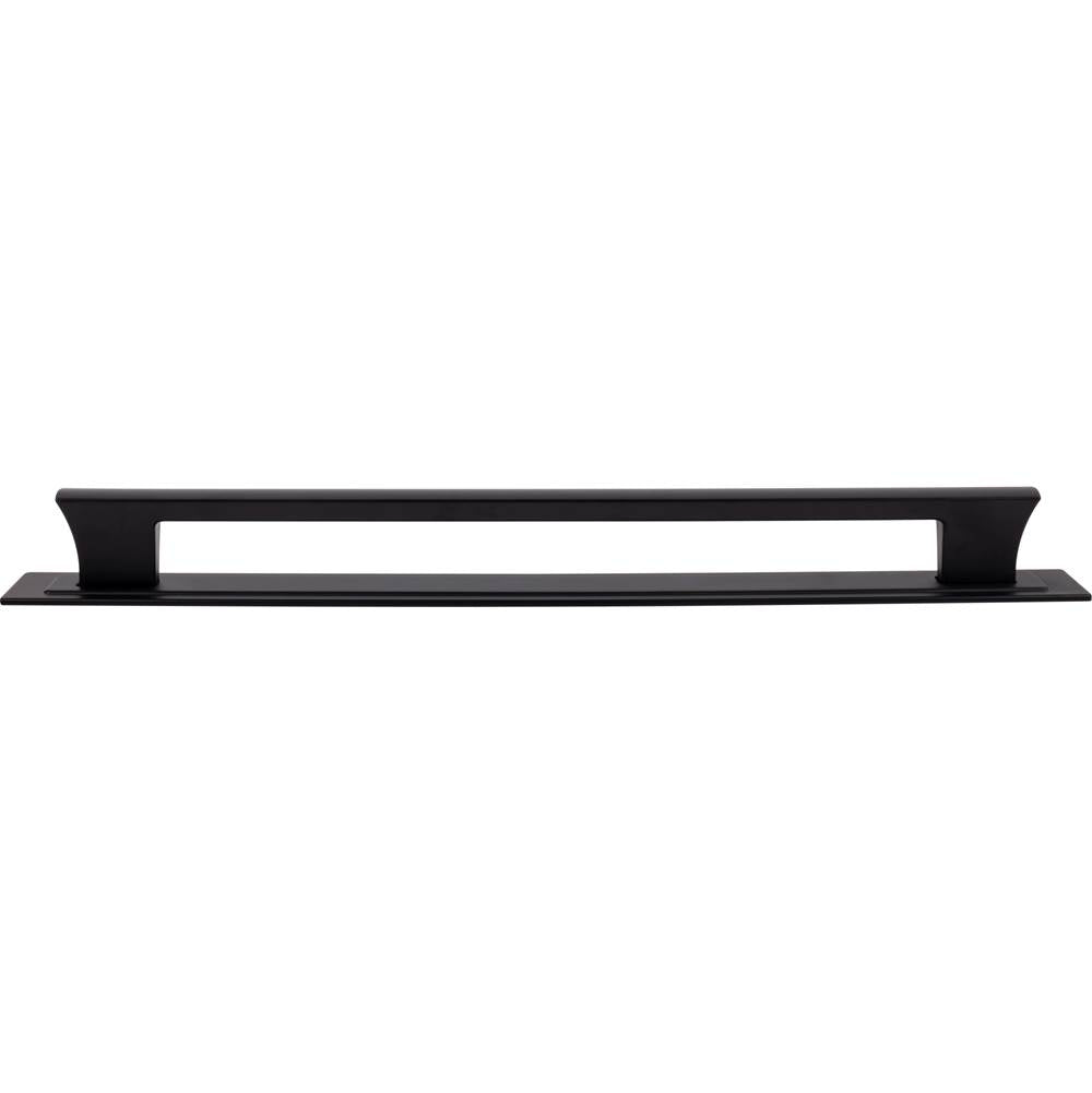 Atlas - Zander App Pull and Backplate 18 Inch (c-c) Matte Black - Matte Black