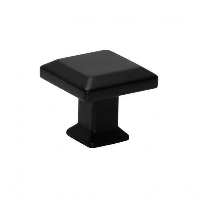 Sweetbriar Lane Square Knob 1 1/4 Inch Matte Black