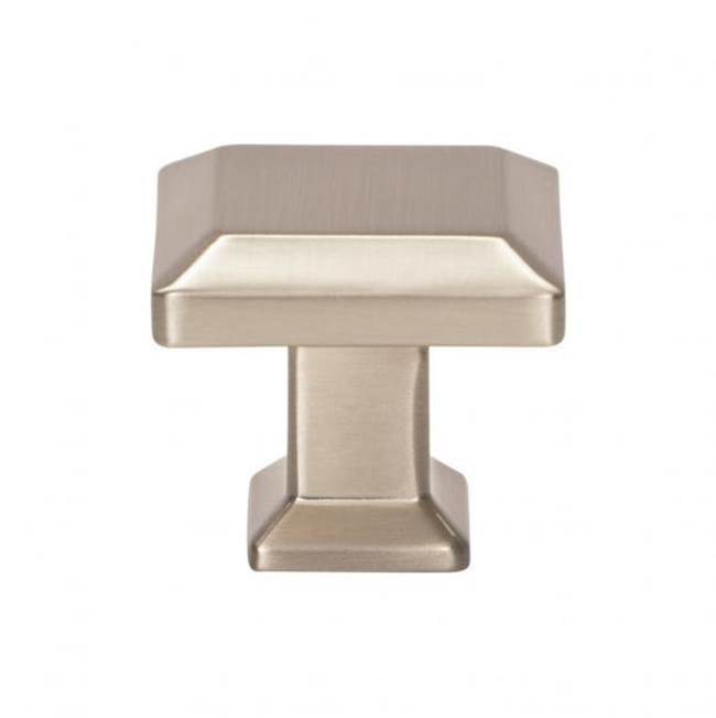 Atlas - Sweetbriar Lane Square Knob 1 1/4 Inch Brushed Nickel - Brushed Nickel