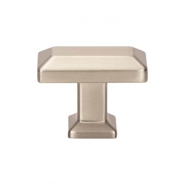 Atlas - Sweetbriar Lane Rectangle Knob 1 3/8 Inch Brushed Nickel - Brushed Nickel