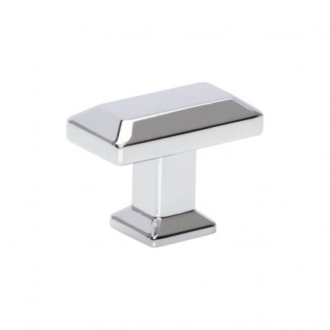 Atlas - Sweetbriar Lane Rectangle Knob 1 3/8 Inch Polished Chrome - Polished Chrome