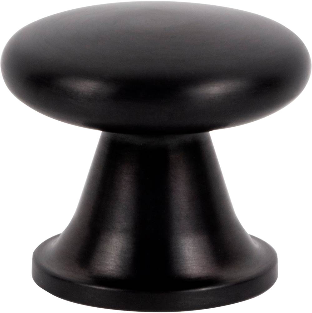 Atlas - Burbank Knob 1 1/8 Inch Matte Black - Matte Black