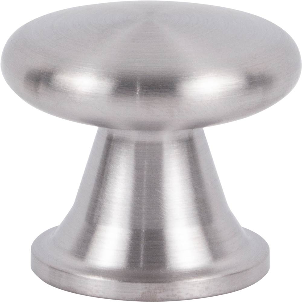 Atlas - Burbank Knob 1 1/8 Inch Brushed Stainless Steel - Brushed Stainless Steel