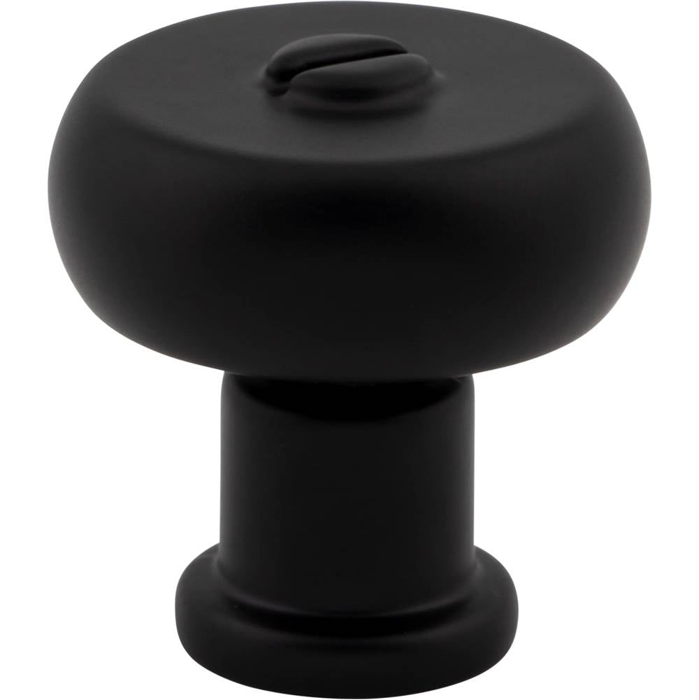 Atlas - Everitt Knob 1 3/16 Inch Matte Black - Matte Black