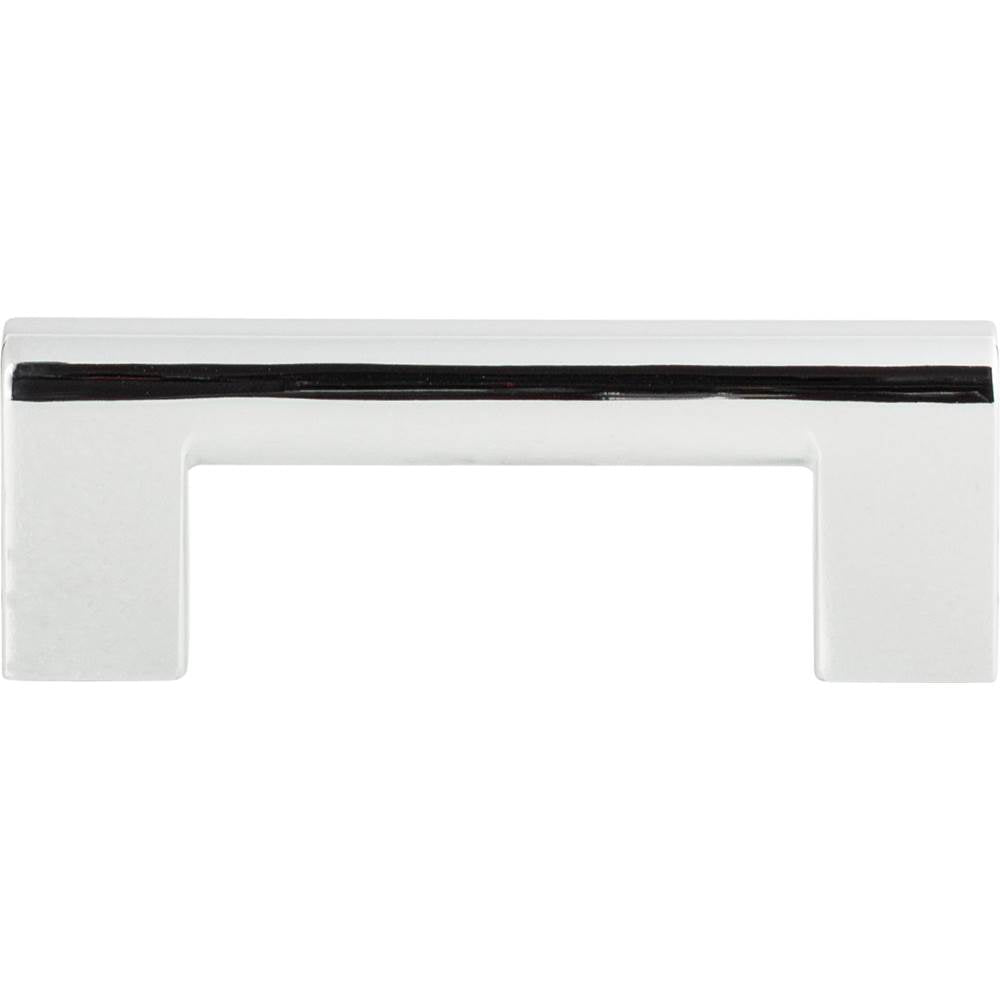 Atlas - Round Rail Pull 3 Inch (c-c) Polished Chrome - Polished Chrome