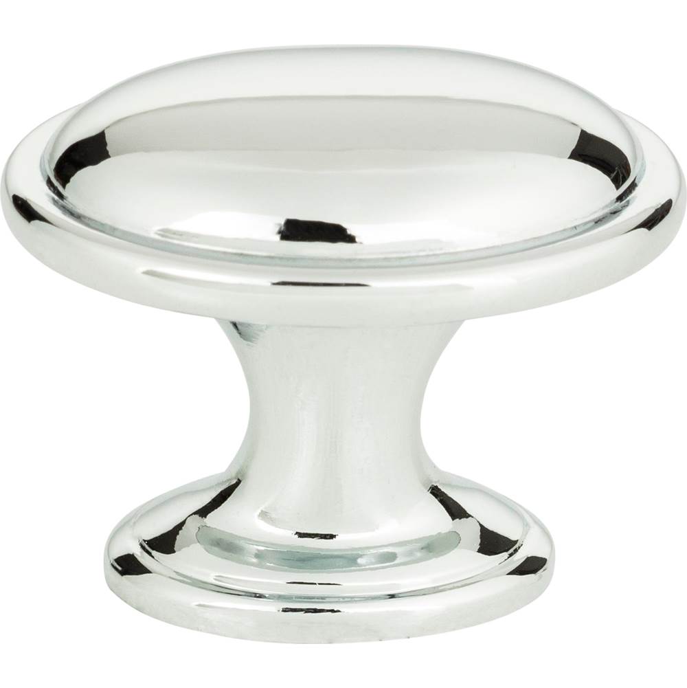 Atlas - Austen Oval Knob 1 5/16 Inch Polished Chrome - Polished Chrome
