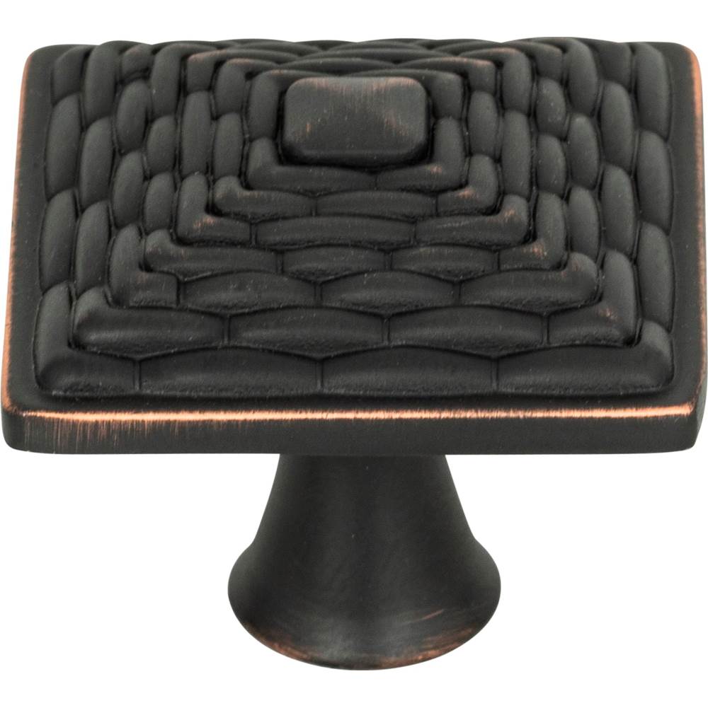 Atlas - Mandalay Square Knob 1 1/4 Inch Venetian Bronze - Venetian Bronze