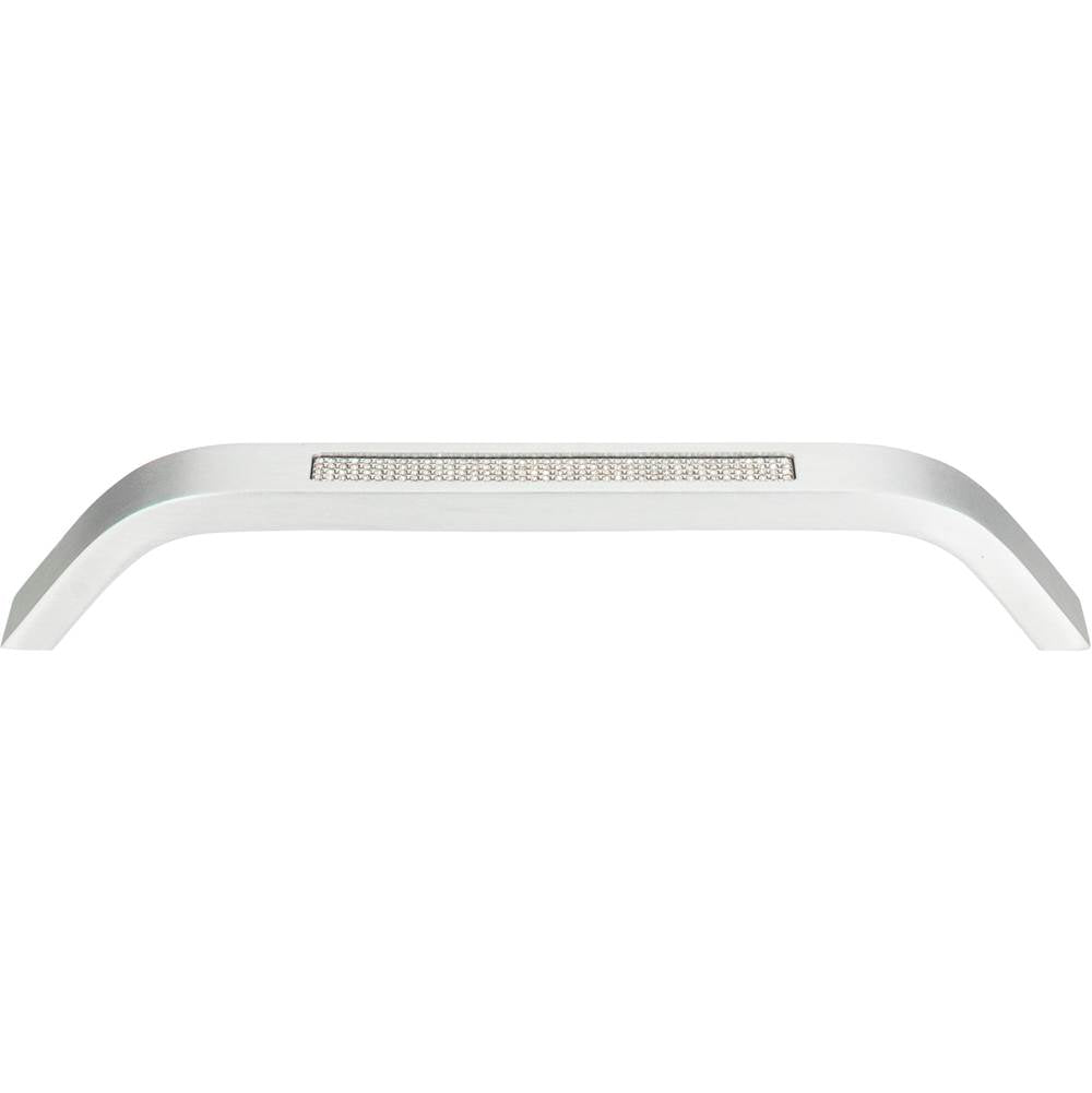 Atlas - Crystal Inset Pull 6 5/16 Inch (c-c) Matte Chrome - Matte Chrome