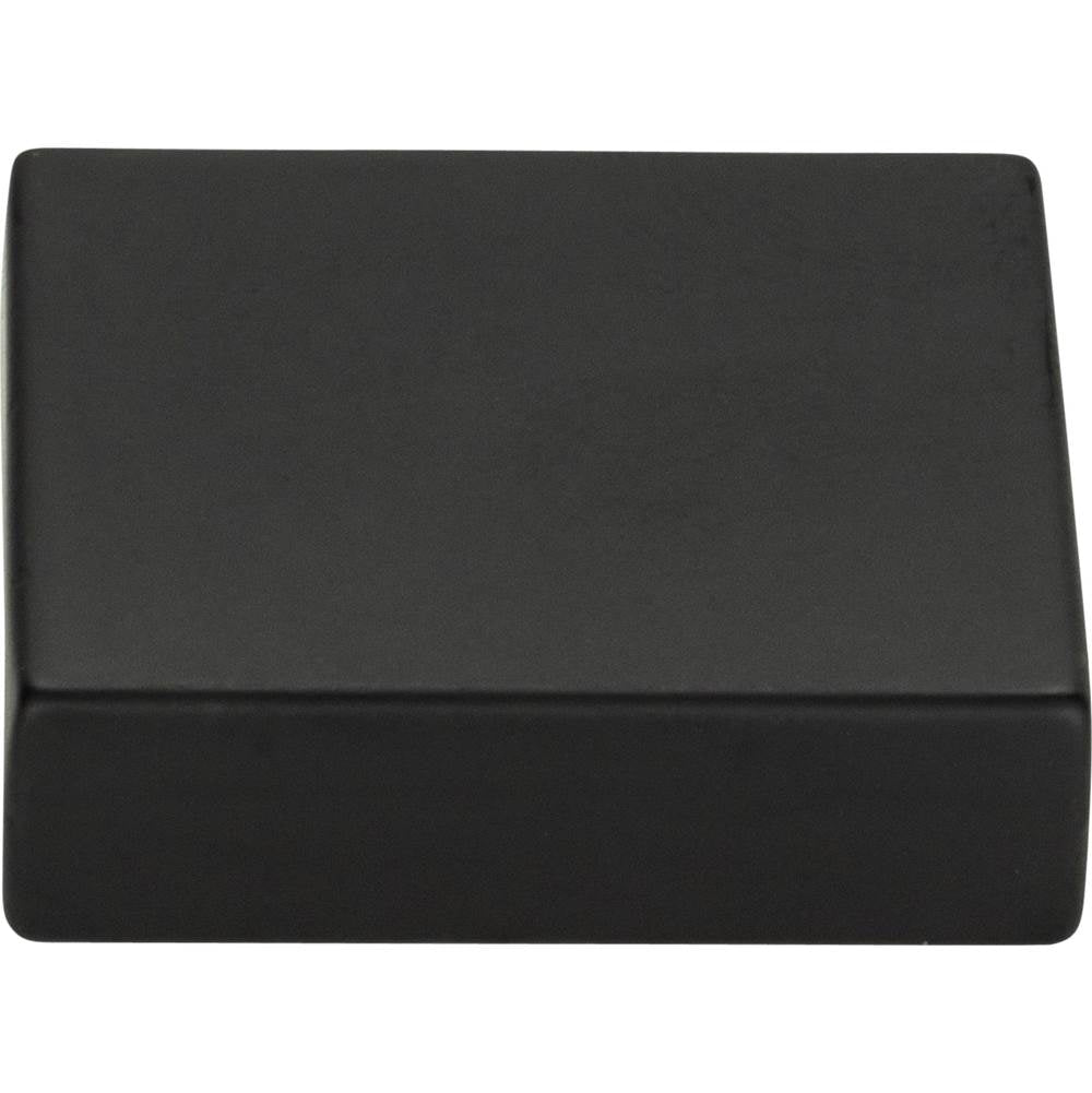 Atlas - Thin Square Knob 1 1/4 Inch Matte Black - Matte Black